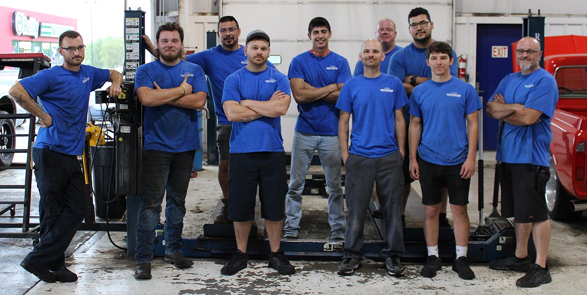 repair shop team photo